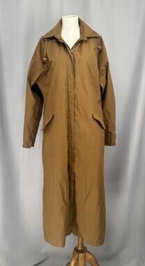 TravelSmith Overcoat Womens Small Brown Lightweight Hooded Long Comfort Leisure